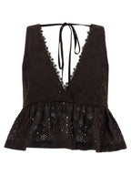 PINKO Brown Cotton Blouse