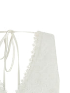 PINKO White Cotton Sleeveles T-Shirt