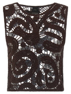 PINKO Brown Viscose Blouse