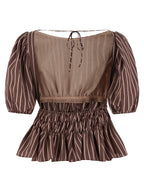 PINKO Brown Viscose Pattern Shirt