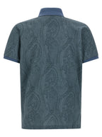 Etro Blue Cotton Polo Shirt