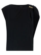 PINKO Black Cotton Tank Tops