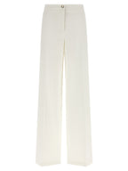 PINKO White Linen Casual Pants