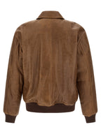 Saint Laurent Brown Lamb Leather Leather Jacket