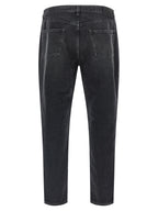 Saint Laurent Black Cotton Straight-Leg Jeans