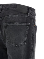 Saint Laurent Black Cotton Straight-Leg Jeans