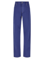 Versace Blue Cotton Straight-Leg Jeans