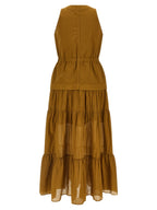 PINKO Brown Cotton Long Dress