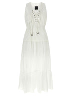 PINKO White Cotton Long Dress