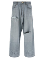 Balenciaga Blue Cotton Relaxed Fit Jeans