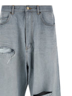 Balenciaga Blue Cotton Relaxed Fit Jeans