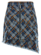 Vivienne Westwood Blue Cotton Long Skirt