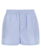 Moschino Blue Cotton Bermuda Shorts