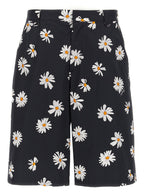Moschino Black Cotton Bermuda Shorts