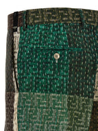 Fendi Multicolor Linen Bermuda Shorts