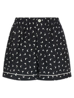 Moschino Bicolor Silk Bermuda Shorts