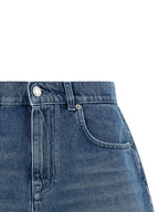 Moschino Blue Cotton Bermuda Shorts