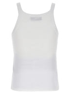 Fendi White Cotton Sleeveles T-Shirt