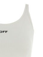 Off-White White Cotton Sleeveles T-Shirt