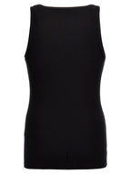 Versace Black Cotton Sleeveles T-Shirt