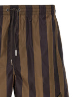 Fendi Brown Polyester Swim Shorts