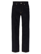 Fendi Blue Cotton Straight-Leg Jeans