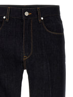 Fendi Blue Cotton Straight-Leg Jeans