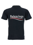 Balenciaga Blue Cotton Polo Shirt