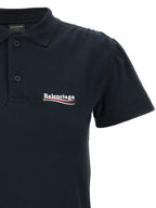 Balenciaga Blue Cotton Polo Shirt