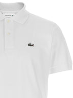 Lacoste White Cotton Polo Shirt