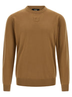 Fendi Beige Virgin Wool Cardigan