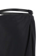Tom Ford Black Silk Midi Skirt