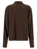 Tom Ford Brown Silk Polo Shirt