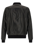 Philipp Plein Black Lambskin Leather Jacket