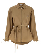 Moncler Beige Cotton Full-Length Jacket