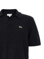 Lacoste Black Cotton Polo Shirt