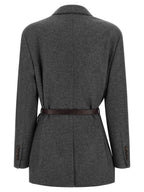 Brunello Cucinelli Gray Virgin Wool Blazer