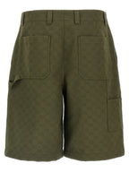 Gucci Bicolor Cotton Bermuda Shorts