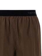 Tom Ford Brown Silk Bermuda Shorts