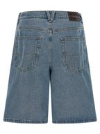 Vans Blue Cotton Bermuda Shorts