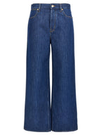 Gucci Blue Cotton Relaxed Fit Jeans