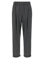 Brunello Cucinelli Gray Virgin Wool Casual Pants