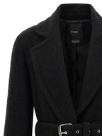 PINKO Black Polyester Coat