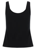Off-White Black Cotton Tank Tops