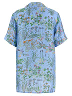 Gucci Blue Silk Blouse
