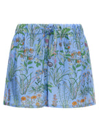 Gucci Blue Silk Bermuda Shorts