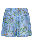 Gucci Blue Silk Bermuda Shorts