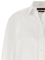 Gucci White Cotton Blouse