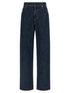Fendi Blue Cotton Straight-Leg Jeans