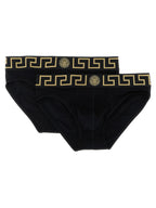Versace Black Cotton Briefs
